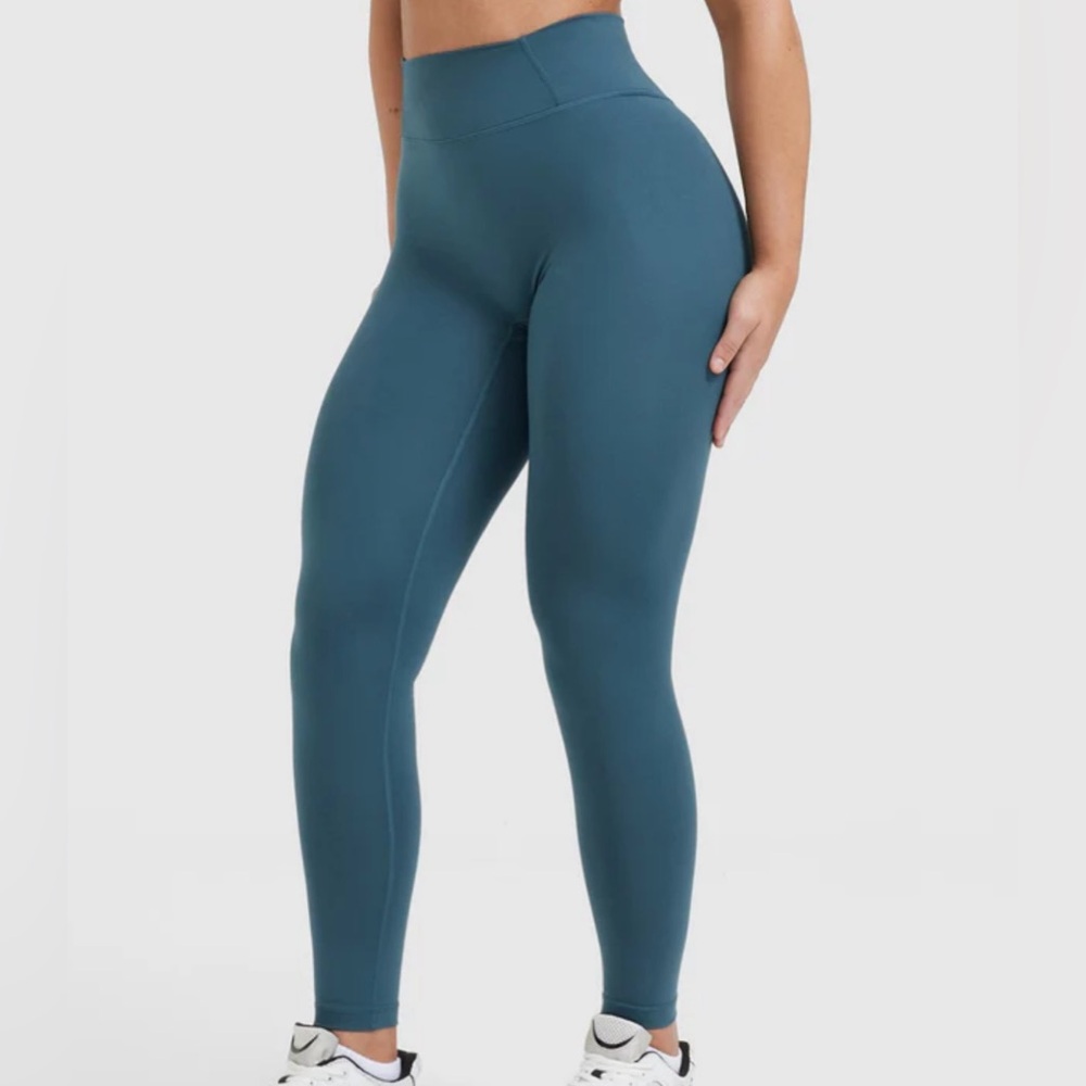 ONER ACTIVE TIMELESS HIGH WAISTED LEGGINGS LAKE BLUE SIZE S REGULAR